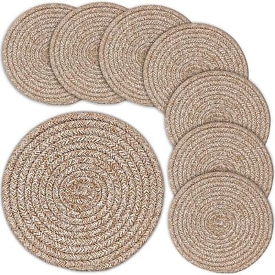 Pannenlappen set voor keukens - 100% katoen - Hittebestendige onderzetters en pannenhouders - 8 stuks