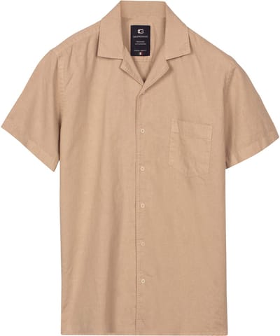 Giordano -Capri – Heren – Garment Dyed – Korte mouwen – Overhemd - Oyster Grey – 616002-81