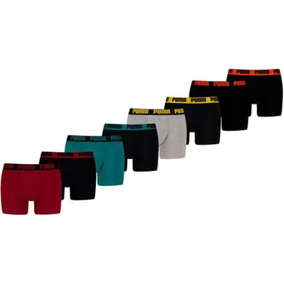 Puma Boxershorts Basic 8-pack Burgundy / Seagreen / Black / Grey-S