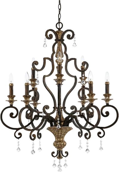 Moderne Kroonluchter - Steady Lighting - Metaal - Modern - E14 - L: 81.3cm - Voor Binnen - Woonkamer - Eetkamer - Blauw