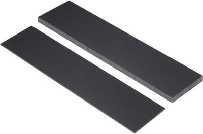 Blanco Naamplaten - Graveerbare Borden - Persoonlijk Ontwerp - Krasbestendig ABS - 20x5 cm - Zwart Zilver