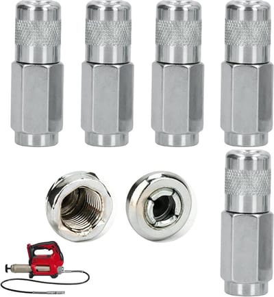 5 Stuks Vetspuit Mondstukken voor Smering, Adapter voor Hydraulische Nozzles en Gereedschap voor Auto- en Huishoudelijke Reparaties, Geschikt voor M6/M8/M10/M12/M14