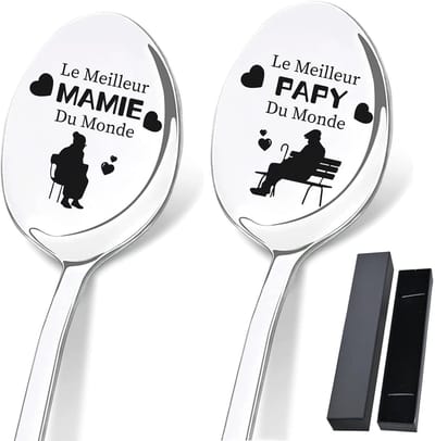 MTTproducts- Theelepels Gegraveerd - Cadeau voor Grootouders - Persoonlijk Geschenk - Verjaardagscadeau - Koffielepels - Origineel Cadeau