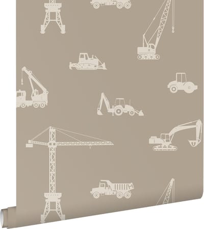 ESTAhome behang voertuigen taupe - 53 cm x 10.05 m - 139970