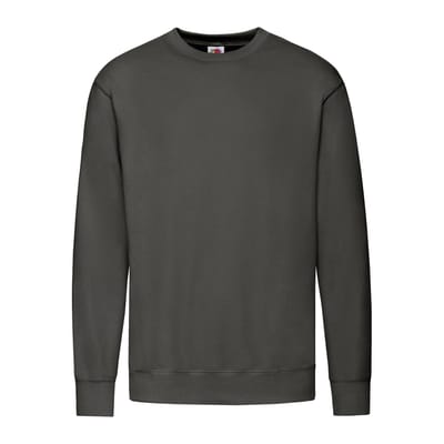 Fruit of the Loom Uniseks Lichtgewicht Sweatshirt met Inzet voor Volwassenen (Licht Grafiet)