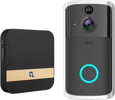 Deurbel Camera - Slimme Intercom - Veilig Thuis - Draadloze Installatie - 720P HD - Zwart