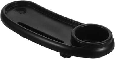 Kinderwagen Snacktray - Wandelwagen Tafel - Onderweg Eten - Universele Bevestiging - 38x14x6 cm - Zwart
