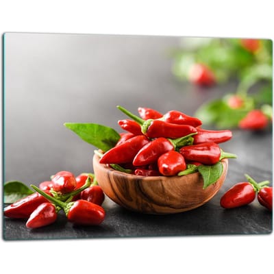 TMK ArtDeko - Snijplank - 52x40 cm - Glas - Chilli Design