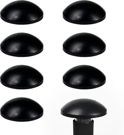 Paaldoppen Trampoline - Paalbeschermers Set - Trampoline Onderhoud - Weerbestendig Duurzaam Plastic - Tot 25 mm - Zwart
