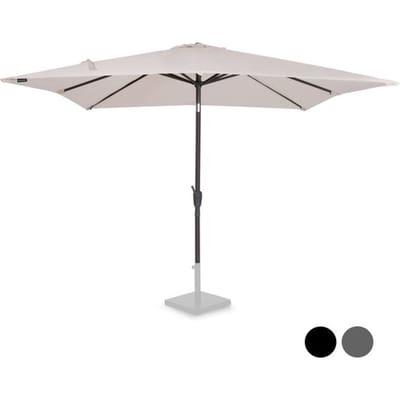 VONROC Premium Stokparasol Rosolina 280x280cm - Incl. beschermhoes – Vierkante parasol - Kantelbaar – UV werend doek - Beige