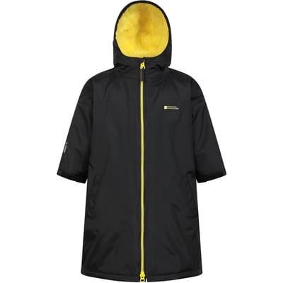 Mountain Warehouse Waterdichte badjas voor kinderen (Jet Zwart)