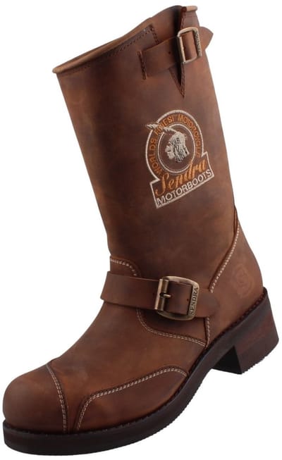 Sendra heren motorlaarzen bruin