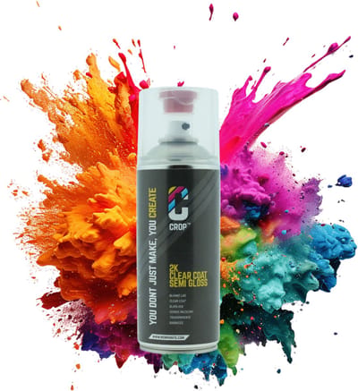 CROP 2K Blanke Lak ZIJDEGLANS spuitbus 400ml - Professional