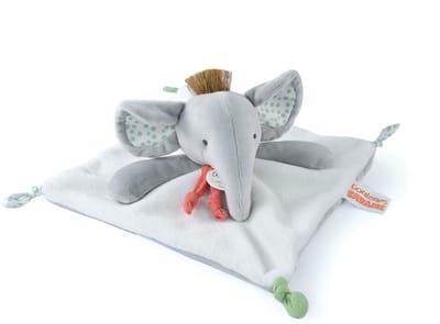 Doudou et Compagnie - Knuffeldoekje - Olifant - Grijs - 25 cm - 0m+