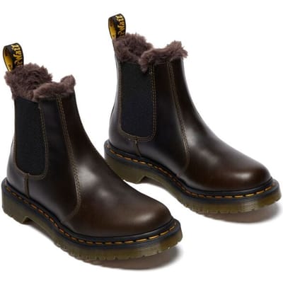 Dr. Martens Bikerlaars - 2976 Leonore - Dark Taupe Orleans - EU36 - voor Vrouwen - bruin