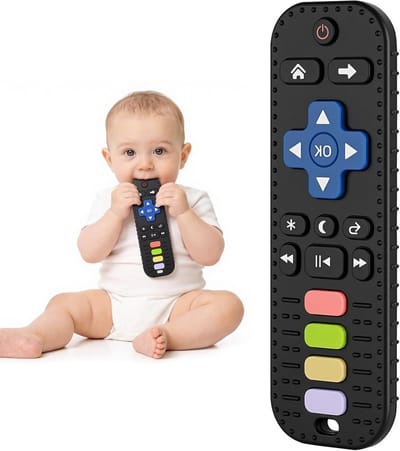 Veilige Siliconen Bijtring voor Baby's - Kleurige Bijtspeelgoed voor Pasgeborenen en Peuters met Afstandsbediening