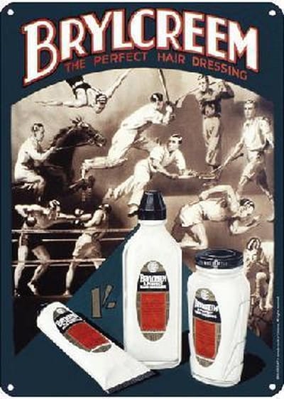 Brylcreem Metalen wandbord 31,5 x 42,5 cm.