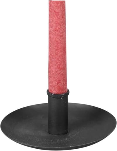 Rasteli Kaarsenhouder-Kandelaar voor tafelkaars Metaal Zwart D 15 cm (zonder kaars)