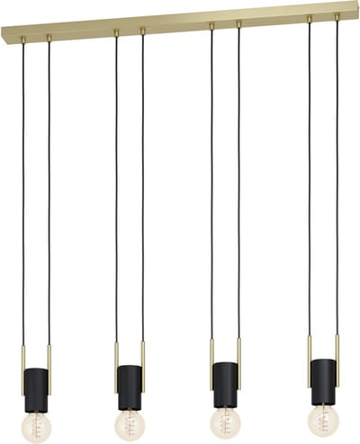 EGLO Bitachito Hanglamp - E27 - 93 cm - Zwart/Koper