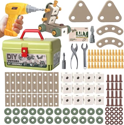 Kinder Gereedschap Set - Doe Het Zelf Speelgoed - Creatief Spelen - 135 Delig Speelgoed