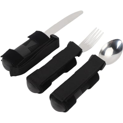 Ensemble de 3 couverts adaptatifs Ensemble d'ustensiles adaptatifs Ensemble d'ustensiles lestés pour les personnes âgées