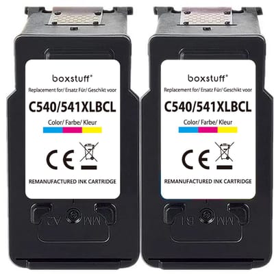 Boxstuff Inkt geschikt voor Canon CL-541 XL - (5222B012) - Inkt Cartridge 2-pack voor Canon Pixma MG2100 / MG2150 / MG2200 / MG3150 / MG3200 / MG4150 / MG4200 / MX395 / MX435 / MX475 / MX525 - Pack Kleur