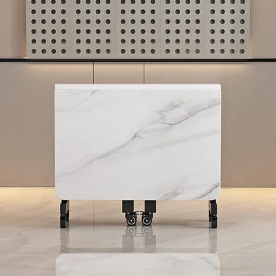 Uitschuifbare Eettafel 100x60 cm – Opvouwbare Keukentafel met Wielen – Ruimtebesparende Multifunctionele Eetkamertafel 2-6 Personen – Inklapbare Tafel voor Kleine Ruimtes – Vermissen