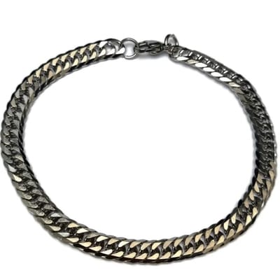 Rvs sieraden - Gourmet armband van edelstaal - Verkleurt niet-21cm-6mm