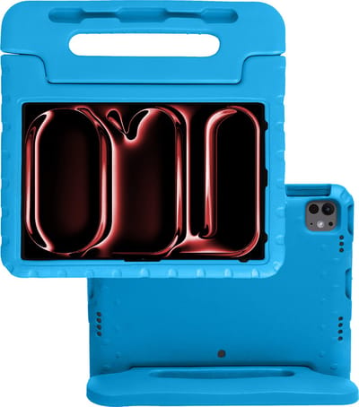 Hoes - Geschikt voor Apple iPad Pro (2024/2025) - 13 inch - Kinderhoes Shockproof Bumper - Kidsproof Case - Tablet Hoesje - Kinder Hoes Cover - Blauw