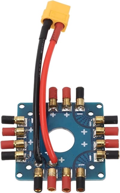 Verdeeldoos voor Voedingsvoorziening, Aansluitbord met Plug Banana Connectoren, Geschikt voor RC Drones, Vliegtuigen en Modelbouw