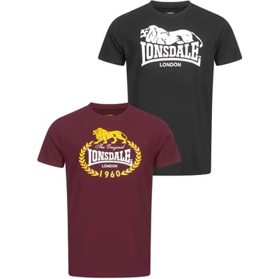 Lonsdale T-Shirt Ecclaw T-Shirt regular fit dubbele verpakking