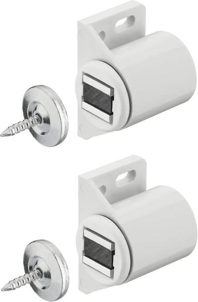 2 x Magnetische Sluiting voor Meubels - Wit, Deursluiter en Kastdeur Magneetsnapper