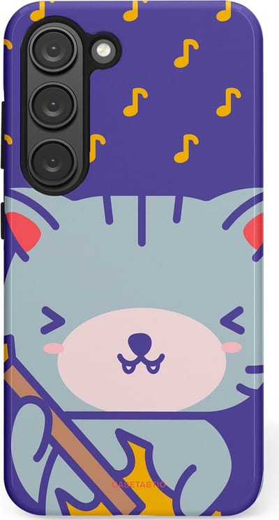 Casetastic Hoesje Geschikt voor Samsung S23 - Stijlvolle Beschermende Duo-layer Case - Katten beat