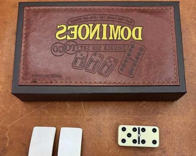 Domino Spel - Tafelspel - Gezellige Spelavonden - Extra Dikke Stenen - Dubbel 6 - Wit