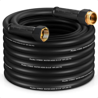 Tuinslang 15,2 m x 5/8 inch – niet-uitbreidbare knikkenvrije lekvrije lichte hybride slang met fittingen