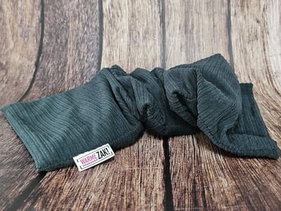 Warmezak! - XL - Pittenzak / coldpack - Wasbare hoes - Made in NL - 60x20cm - Donkergroen - RIB-stof - Pittenkussen met biologische tarwe - Warmtekussen voor in de magnetron
