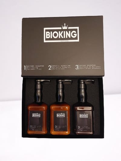 Bio Keratine Brazilian Keratin Treatment Set – 3‑delig – Voorbehandelingsshampoo, Keratine Balm & After Shampoo – 1950ml Totaal – Professionele Keratine Haarverzorging – Voor Salon & Thuisgebruik