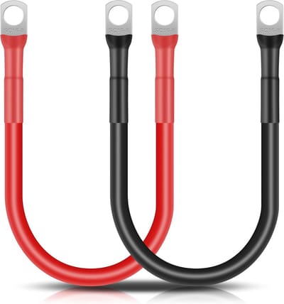 Accukabels 14 mm² 30 cm voor Auto, Motor en Marine - 2 Stuks, 12V, 150A