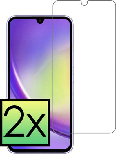 Screenprotector - 2 Stuks - Geschikt voor Samsung Galaxy A34 - Extra Sterk - Beschermglas - Gehard Glas - Tempered Glass - Screen Protector - Bescherm Cover