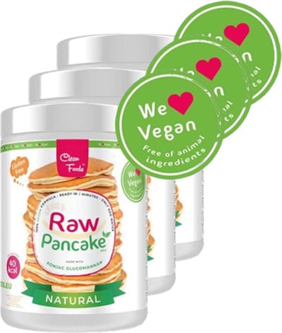 Clean Foods | Raw Pancake | Naturel | 3 stuks | 3 x 425g