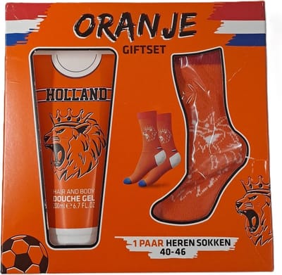 Giftset Holland Haar- en Body Douchegel + Holland Heren Sokken