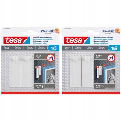 Tesa - Zelfklevende Spijker - Voor behang en pleister - 1kg - 2 verpakking