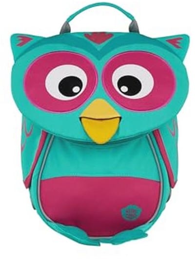 Ergonomische Kinderrugzak voor Peuters 1-3 Jaar, Reflecterend en met Naamlabel, Uil - Turquoise