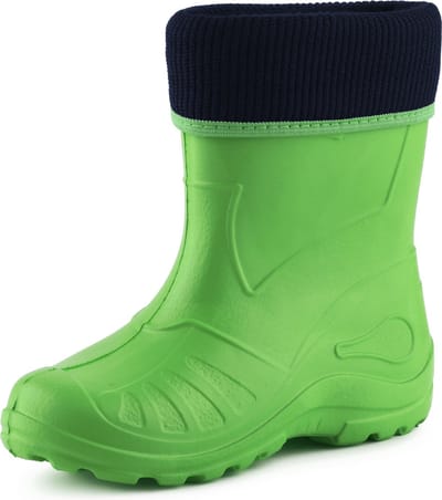 Ladeheid Kinder Regenlaarzen - Rubber - met Binnenschoen - EVA - Wasbare Binnenschoen - LA-KL-EVA-Kids - Groen - 23