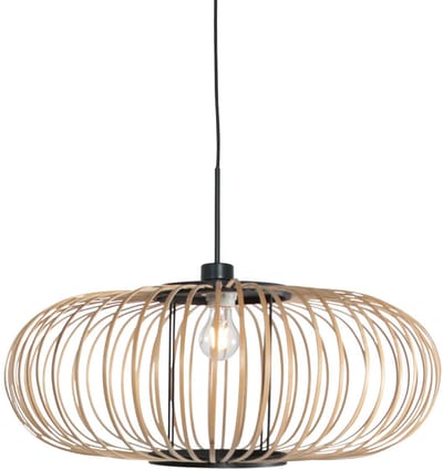 Steinhauer - hanglamp - Silva - naturel - bamboe metaal - E27 - 4480ZW