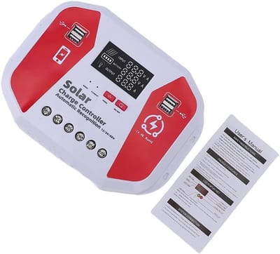 Zonne Laadregelaar - Solar Controller PWM - Energie Beheer - Automatische Systeemherkenning - 60A - Rood Wit