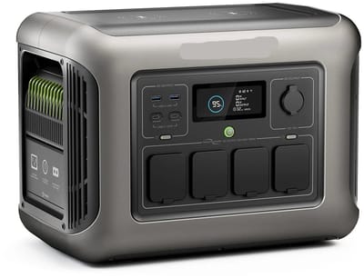 Powerstation - Generator - Aggregaat - Powerbank - Draagbare - 1800W (3000W Piek) - 1152Wh - LiFePO4 Zonnegenerator - voor Tuin, Feest of Noodstroom