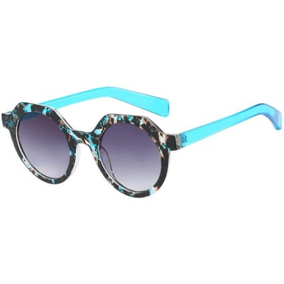 Vintage Verloop Dames Zonnebril UV400 Kleurblokkerend Rond Glas Retro Montuur Mode Zonnebril voor Mannen en Vrouwen as picture