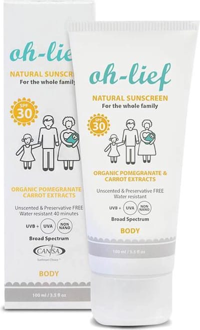 Oh-Lief Natuurlijke Zonnebrand SPF 30 - Baby's & Kinderen - 100 ml