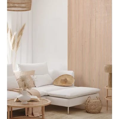 Maestro Latt Lattenwand - Pepper Oak + White - 277x30cm - 2 Stuks